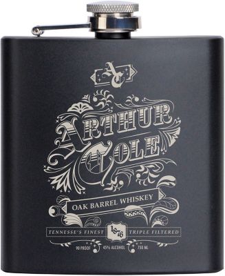 Custom Drinkware: Saratoga Stainless Flask 6 oz