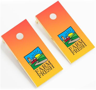 Branded Fun & Games: Premium 2'X4' Custom Printed Cornhole Set