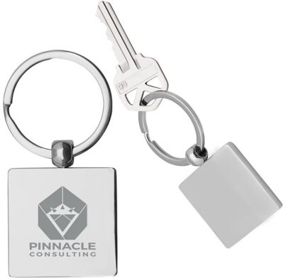 Custom Keychains: Prime Line Square Metal Key Chain