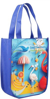 Custom Full Color Bags: Yuma Sublimated Non-Woven Curve Bottom Tote
