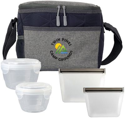 Custom Lunch & Cooler Bags: Nested Bowls Quilted Bag Sandwich Lunch Set