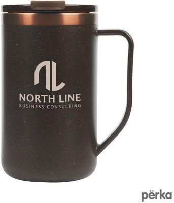 Custom Drinkware: Perka® Guji Recycled Steel & Coffee Mug 15 oz