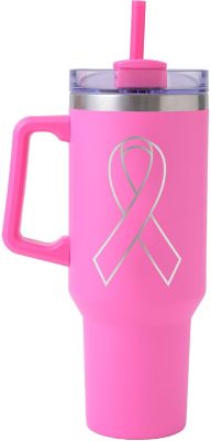 Breast Cancer Awareness: Saratoga Satisfy Brite Travel Mug 40 oz