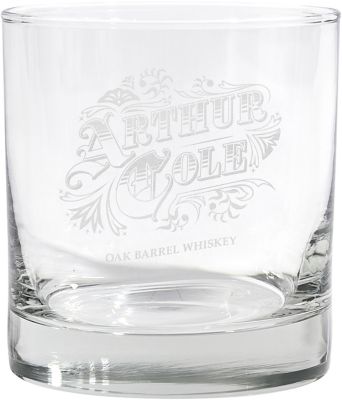 American Made Promotional Items: Etched Whiskey Glass 10.5 oz