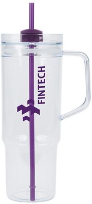 Personalized Plastic & Acrylic Tumblers: Oliver Clear As Travel Mug 40 oz