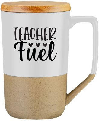 Teacher Appreciation Day Gifts: Two Tone Ceramic Mug With Lid 15 oz