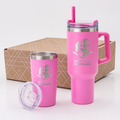 Breast Cancer Awareness Merchandise: Satisfy & Adventure Brite Tumbler Gift Set
