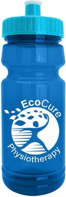 Personalized Plastic Water Bottles: Trainer Upcycle rPET Bottle Push Pull Lid 24 oz
