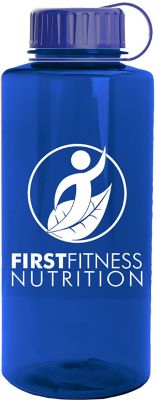Custom Drinkware: Mountaineer Tritan  Bottle With Tethered Lid 36 oz
