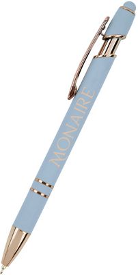 Promotional Pens: Ultima Stylus Gel Glide Pen - Rose Gold