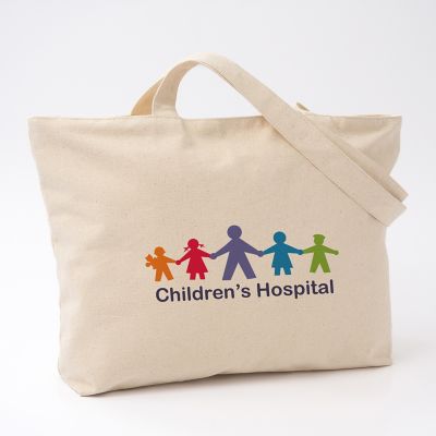 Dental Office Branding: Full Color Zippered Cotton Canvas Tote 12 oz