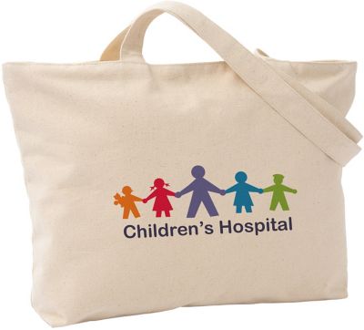 Saratoga™ Collection: Full Color Zippered Cotton Canvas Tote 12 oz