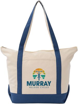 Saratoga™ Collection: Full Color Saratoga Zippered Cotton Boat Bag
