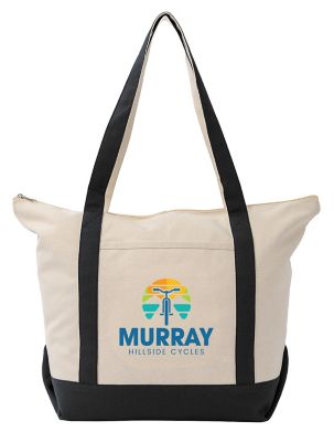 Custom Full Color Bags: Full Color Saratoga Zippered Cotton Boat Bag