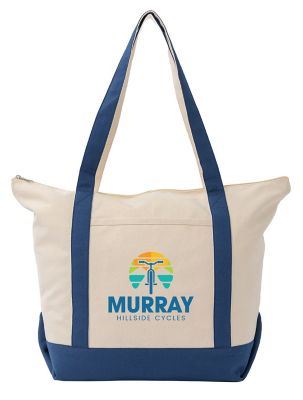 Custom Full Color Bags: Full Color Saratoga Zippered Cotton Boat Bag