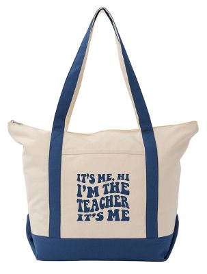 Reusable Shopping & Grocery Totes: Saratoga Zippered Cotton Boat Bag