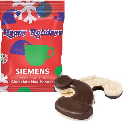 Holiday Gifts for Customers: Holiday Mug Hanger - Raspberry Santa Hat
