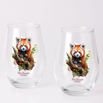 Low Minimums: Set Of 2 Stemless Wine Glass Gift Set