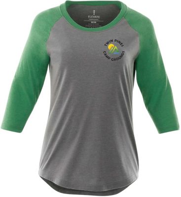Custom Long Sleeve T-Shirts: Womens Dakota Three Quarter Raglan Tee