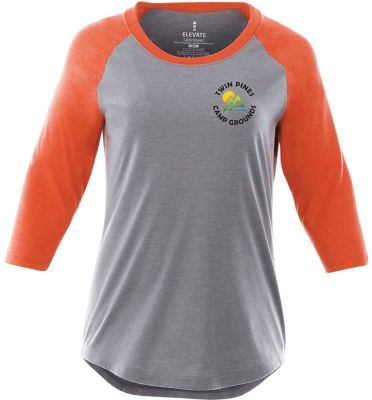 Custom Long Sleeve T-Shirts: Womens Dakota Three Quarter Raglan Tee