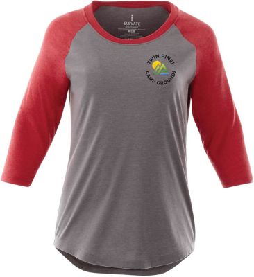 Custom Long Sleeve T-Shirts: Womens Dakota Three Quarter Raglan Tee