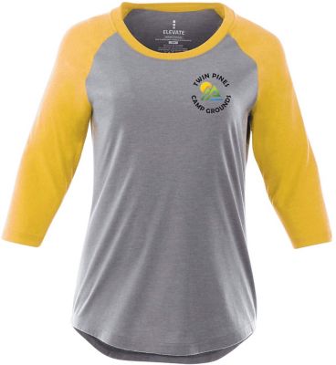 Custom Long Sleeve T-Shirts: Womens Dakota Three Quarter Raglan Tee