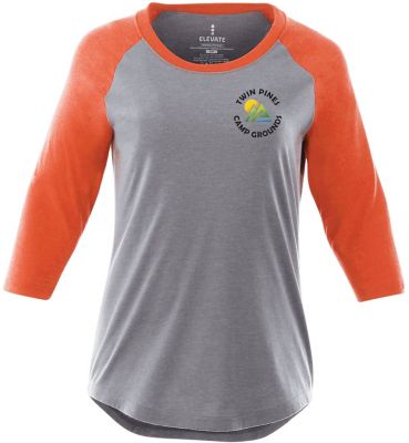 Custom Long Sleeve T-Shirts: Womens Dakota Three Quarter Raglan Tee