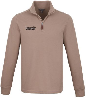 Promotional Apparel & Clothing: Mens Hudson Eco Knit Quarter Zip Ribbed Sweater
