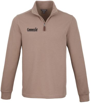 Custom Sweatshirts: Mens Hudson Eco Knit Quarter Zip Ribbed Sweater