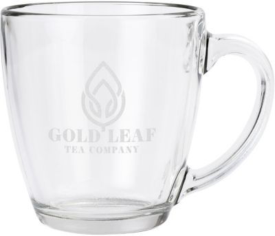 Custom Bar & Glassware: Etched Tapered Glass Mug 15.5 oz