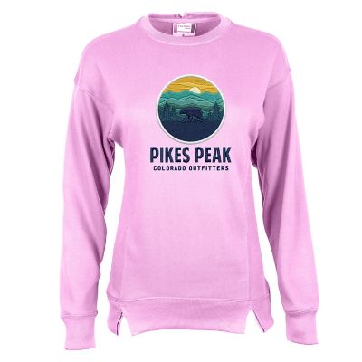 Breast Cancer Awareness: Ladies' French Terry Oversized Crew - Embroidery