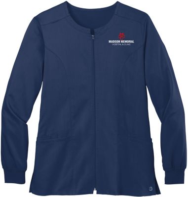 Custom Full Zip Sweatshirts: Wink Womens Premiere Flex Full-Zip Scrub Jacket