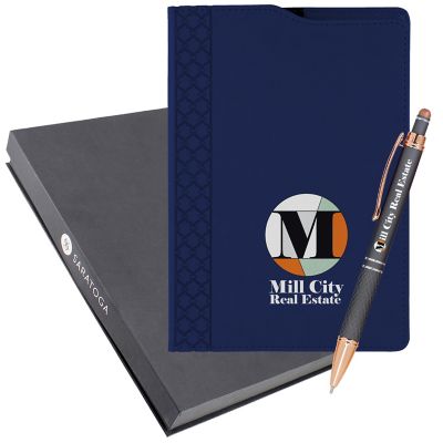 Promotional Journal and Pen Gift Sets: Full Color Montabella Journal & Crossgate Pen