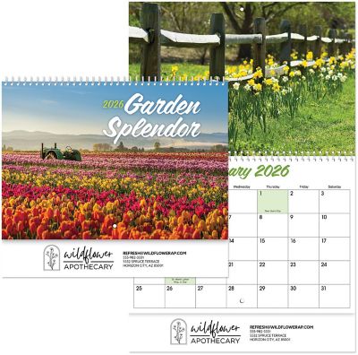 Custom Calendars: Garden Splendor Spiral Wall Calendar