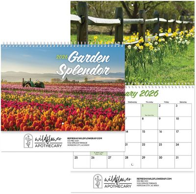 Promotional Wall Calendars: Garden Splendor Spiral Wall Calendar