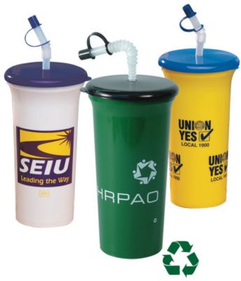 Custom Drinkware: Recycled Sports Sipper Cup 32 Oz