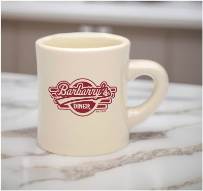 Imprinted Diner Mugs (10 Oz., 2 Locations, Natural)