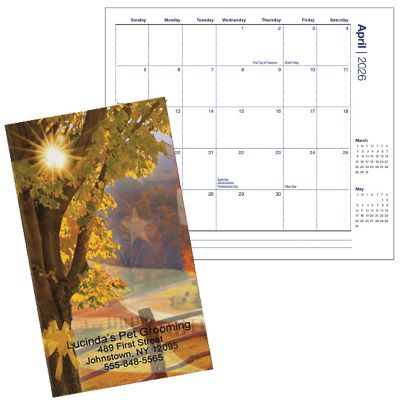 Custom Calendars: Custom Full Color Monthly Pocket Calendar