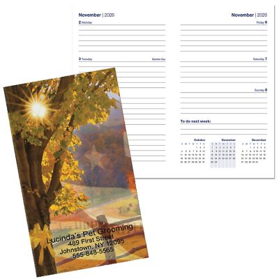 Custom Calendars: Custom Full Color Weekly Pocket Calendar