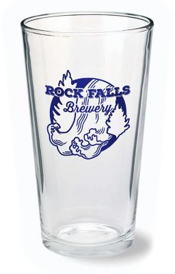 Gone Fishing Design Custom Pint Glass - Full Color Logo