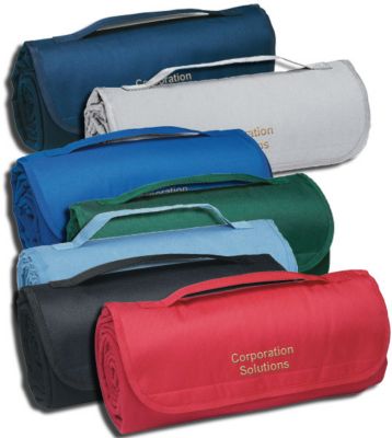 Community Event Giveaways for Dentists: Screen Printed Rollup Blanket