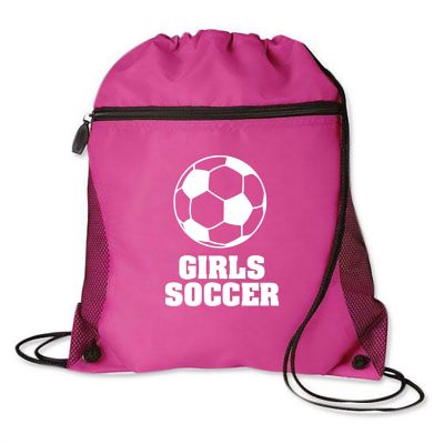 School Promotional Items: Mesh Pocket Drawcord Bag