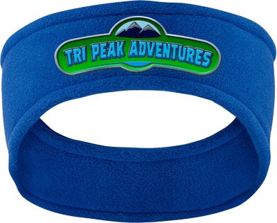 embroidered fleece headband custom