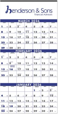 Custom Calendars: Three Month Planner - Four Sheet