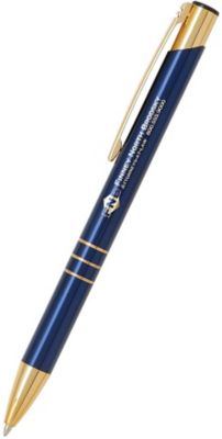 Promotional Blue Ink Pens: Gold Delane® Pen