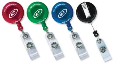 100 Custom Retractable Badge Reel w/ Sport Clip | Bulk Promotional Products by Amsterdam Products