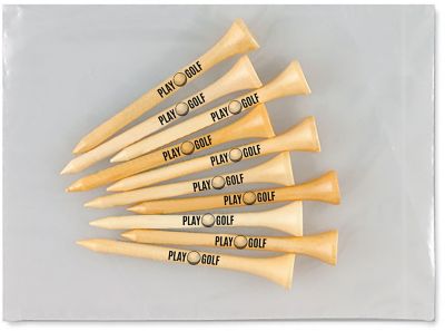 Golf Promotional Items: 10 Tees Pack - 2 3/4 Inch Tees
