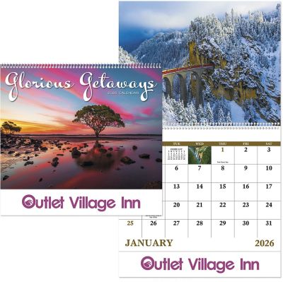Custom Calendars: Glorious Getaways Spiral Wall Calendar
