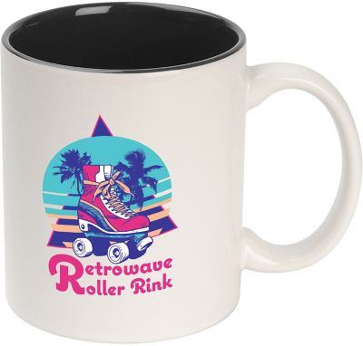 Custom Drinkware: Full Color Ceramic Color Accent Mug 11 oz