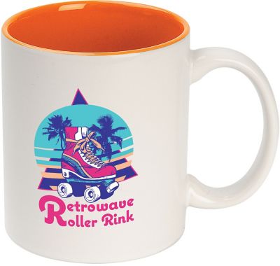 Custom Drinkware: Full Color Ceramic Color Accent Mug 11 oz